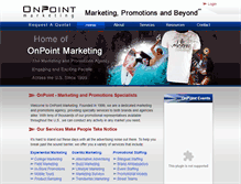 Tablet Screenshot of onpointmarketing.com